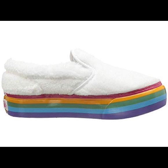rainbow platform shoes vans